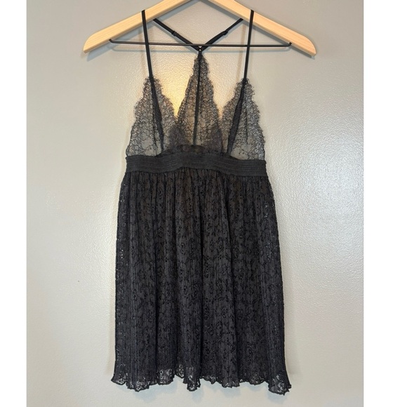 Victoria's Secret Other - Victoria’s Secret Small Lace Babydoll Sheer Nightie Lingerie Black